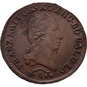 František II., 1792 - 1835, Cu 1/4 Krejcar 1812 A, Vídeň, 1.159g, nep.skvrnky,