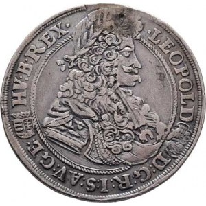 Leopold I., 1657 - 1705, 1/2 Tolar 1698 KB, Kremnica, Nech.1114, Husz.1402,