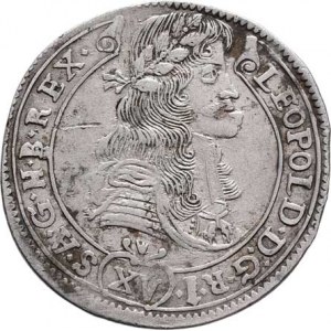 Leopold I., 1657 - 1705, XV Krejcar 1686 KB, Kremnica, Höll.86.2.1, Husz.1427,