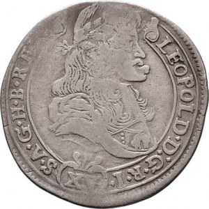 Leopold I., 1657 - 1705, XV Krejcar 1687 KB, Kremnica, Höll.87.1.3, Husz.1427,
