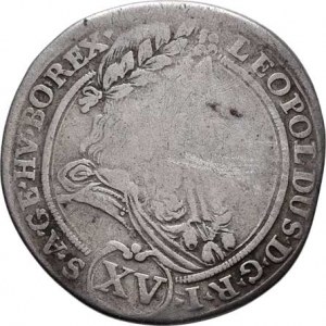 Leopold I., 1657 - 1705, XV Krejcar 1694 KB, Kremnica, Höll.94.1.1, Husz.1429,