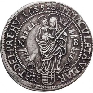 Leopold I., 1657 - 1705, XV Krejcar 1685 NB-PO, Nagybanya-Österreicher,