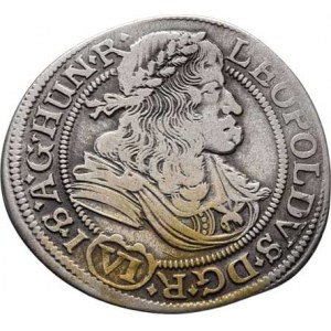 Leopold I., 1657 - 1705, VI Krejcar 1677 NB-IS, Nagybanya, Nech.1559,