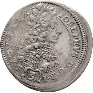 Josef I., 1705 - 1711, 3 Krejcar 1706 CH/C-HS, Bratislava-Hunger, Husz.1577,