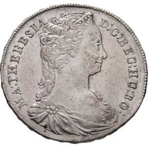 Marie Terezie, 1740 - 1780, 1/2 Tolar 1744 KB, Kremnica, N.66, Husz.1683,