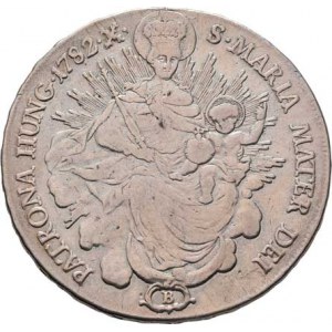 Josef II., (1765 -) 1780 - 1790, Tolar konvenční 1782 B, Kremnica, P.25, Husz.1869,