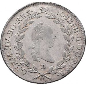 Josef II., (1765 -) 1780 - 1790, 20 Krejcar 1787 B, Kremnica, P.31, Husz.1880, 6.641g,
