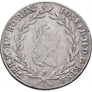Josef II., (1765 -) 1780 - 1790, 20 Krejcar 1788 B, Kremnica, P.31, Husz.1880, 6.305g,