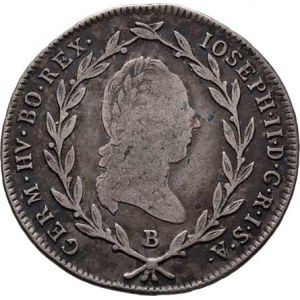 Josef II., (1765 -) 1780 - 1790, 10 Krejcar 1787 B, Kremnica, Husz.1887, P.32, 3.802g,