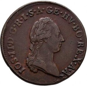 Josef II., (1765 -) 1780 - 1790, Cu Krejcar 1790 S, Smolník, Husz.1896, P.46, 7.232g,