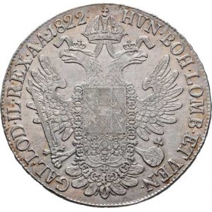 František II., 1792 - 1835, Tolar konvenční 1822 B, Kremnica, 28.007g, drobná