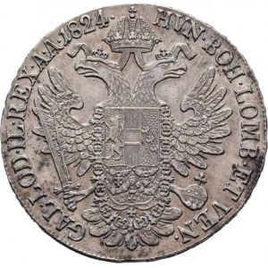 František II., 1792 - 1835, Tolar konvenční 1824 B, Kremnica, 27.944g, nep.hr.,