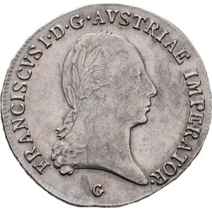 František II., 1792 - 1835, 1/2 Tolar 1824 G, Nagybanya, 13.969g, mírně just.,
