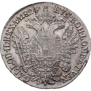 František II., 1792 - 1835, 1/2 Tolar 1824 G, Nagybanya, 13.969g, mírně just.,