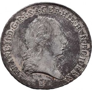 František II., 1792 - 1835, 1/4 Tolar křížový 1797 B, Kremnica, 7.339g, vlasové