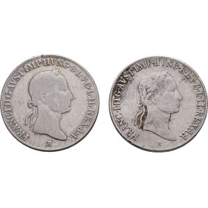 František II., 1792 - 1835, 20 Krejcar 1833 B, 1835 B - oba s Madonou, Kremnica,