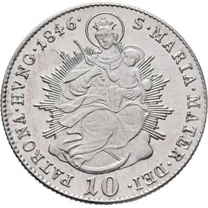 Ferdinand V., 1835 - 1848, 10 Krejcar 1846 B, Kremnica, 3.933g, nep.rysky