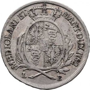 Josef II., 1780 - 1790, 1/2 Scudo 1782 LB, Milán, P.38, Cr.44, 11.403g,