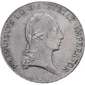 František II., 1792 - 1835, Tolar konvenční 1821 V, Benátky, P.9, M-A.317,