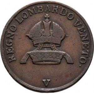 Ferdinand V., 1835 - 1848, Centesimo 1843 V, Benátky, M-A.328, 1.779g, dr.hr.,