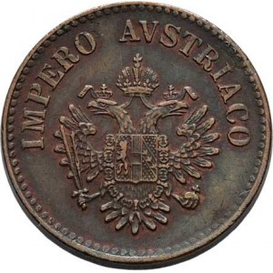 Konvenční měna, údobí let 1848 - 1857, 10 Centesimi 1852 V - menší typ, 10.792g, nep.nedor.,