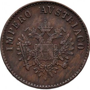 Konvenční měna, údobí let 1848 - 1857, 5 Centesimi 1852 M - menší typ, 5.203g, dr.hr.,