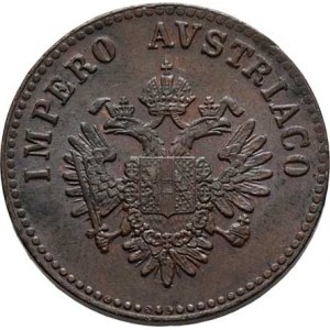 Konvenční měna, údobí let 1848 - 1857, 5 Centesimi 1852 V - menší typ, 5.248g, dr.hr.,