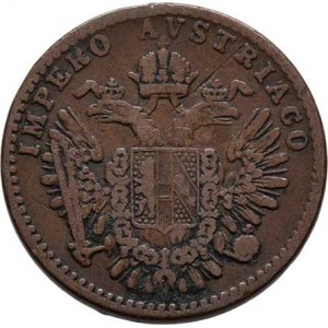 Konvenční měna, údobí let 1848 - 1857, 3 Centesimi 1852 V - menší typ, 3.115g, nep.hr.,