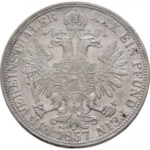 Rakouská a spolková měna, údobí let 1857 - 1892, Tolar spolkový 1857 A, 18.412g, dr.hr., dr.rysky R