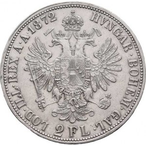 Rakouská a spolková měna, údobí let 1857 - 1892, 2 Zlatník 1872 A, 24.737g, hr., dr.škr., nep.rysky
