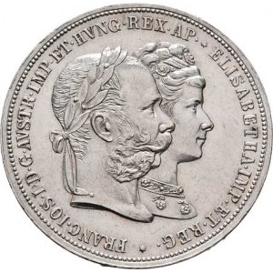 Rakouská a spolková měna, údobí let 1857 - 1892, 2 Zlatník 1879 - Stříbrná svatba, 24.664g, nep.hr.