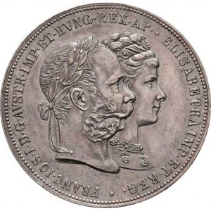 Rakouská a spolková měna, údobí let 1857 - 1892, 2 Zlatník 1879 - Stříbrná svatba, 24.622g, nep.hr.