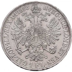 Rakouská a spolková měna, údobí let 1857 - 1892, Zlatník 1858 A - bez tečky za REX, 12.303g,