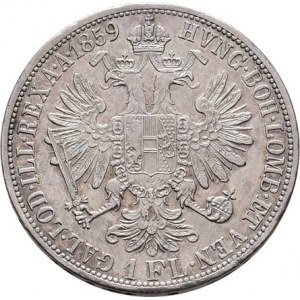 Rakouská a spolková měna, údobí let 1857 - 1892, Zlatník 1859 A - bez tečky za REX, 12.282g,