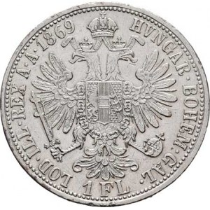 Rakouská a spolková měna, údobí let 1857 - 1892, Zlatník 1869 A, 12.301g, dr.hr., dr.rysky, patina