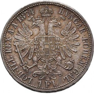 Rakouská a spolková měna, údobí let 1857 - 1892, Zlatník 1874, 12.319g, nep.hr., nep.rysky, pěkná