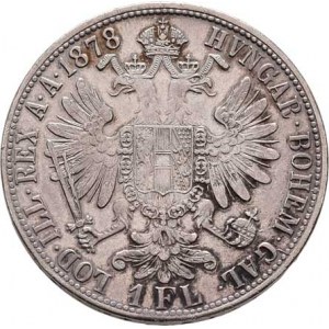 Rakouská a spolková měna, údobí let 1857 - 1892, Zlatník 1878, 12.280g, dr.hr., dr.rysky, pěkná
