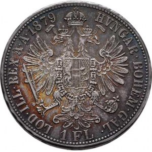 Rakouská a spolková měna, údobí let 1857 - 1892, Zlatník 1879, 12.299g, dr.hr., nep.rysky, pěkná