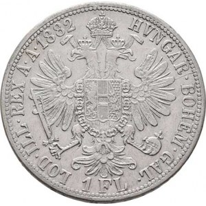 Rakouská a spolková měna, údobí let 1857 - 1892, Zlatník 1882, 12.223g, dr.hr., dr.rysky, patina
