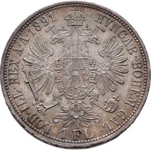 Rakouská a spolková měna, údobí let 1857 - 1892, Zlatník 1891, 12.296g, nep.hr., pěkná patina