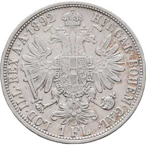 Rakouská a spolková měna, údobí let 1857 - 1892, Zlatník 1892, 12.226g, dr.hr., rysky, patina