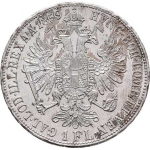 Rakouská a spolková měna, údobí let 1857 - 1892, Zlatník 1859 B - bez tečky za REX, 12.336g,