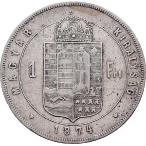 Rakouská a spolková měna, údobí let 1857 - 1892, Zlatník 1874 KB, 12.255g, dr.hr., dr.rysky, patina