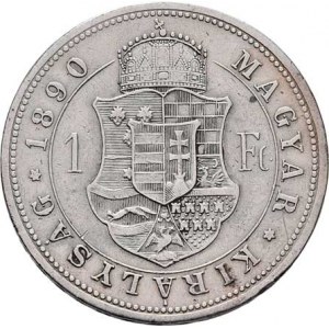 Rakouská a spolková měna, údobí let 1857 - 1892, Zlatník 1890 KB - se znakem Rijeky, 12.313g, nep.h