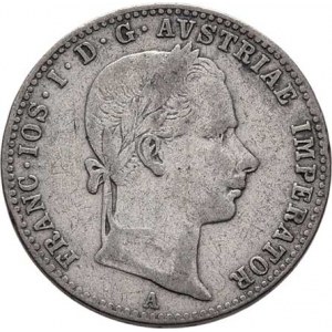 Rakouská a spolková měna, údobí let 1857 - 1892, 1/4 Zlatník 1858 A - 1.typ (menší označení nominál