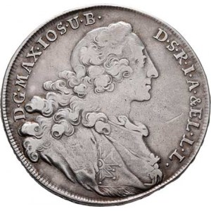 Bavorsko, Maximilian III. Josef, 1745 - 1777, Tolar 1760 - Madona, Mnichov, KM.519.1, Dav.1953,