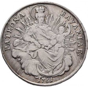 Bavorsko, Maximilian III. Josef, 1745 - 1777, Tolar 1761 - Madona, Mnichov, KM.519.1, Dav.1953,