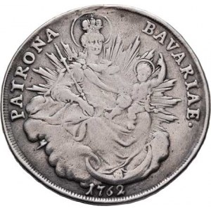 Bavorsko, Maximilian III. Josef, 1745 - 1777, Tolar 1762 - Madona, Mnichov, KM.519.1, Dav.1953,