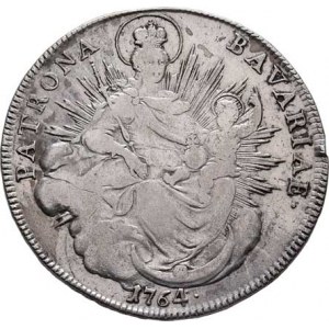 Bavorsko, Maximilian III. Josef, 1745 - 1777, Tolar 1764 - Madona, Mnichov, KM.519.1, Dav.1953,