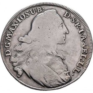 Bavorsko, Maximilian III. Josef, 1745 - 1777, Tolar 1770 - Madona, Mnichov, KM.519.1, Dav.1953,